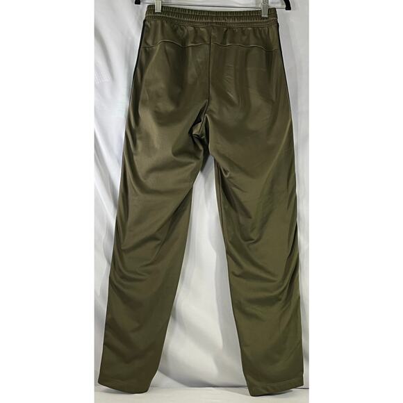 Athletic Works Army Green Black Striped Elastic Waist Joggers Reg Size S 28-30 - Picture 3 of 5
